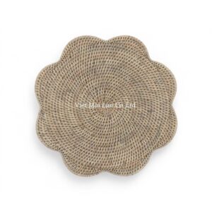 White wash Rattan Placemat