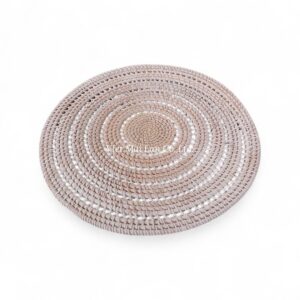 White wash Round Rattan Placemat