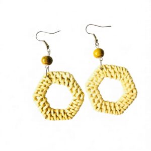 Wicker Rattan Earrings