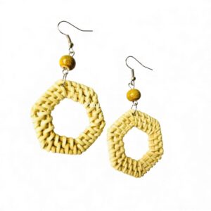 Wicker Rattan Earrings