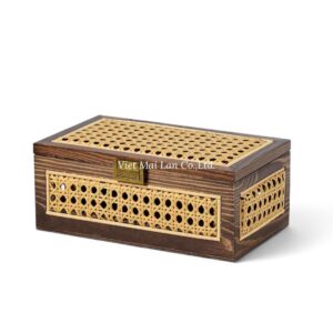 Wooden Rattan Box