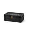 Woven Black Rattan Box