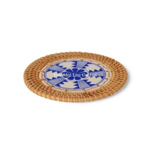 Woven Ceramic Rattan Coaster