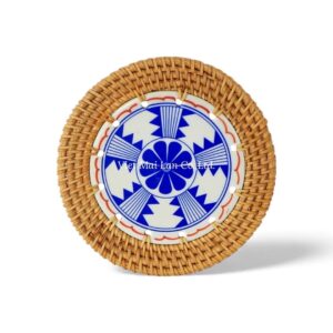 Woven Ceramic Rattan Coaster
