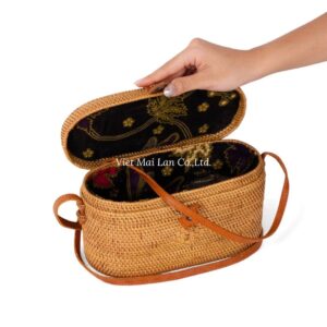 Woven Crossbody Rattan Bag