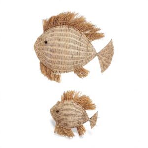 Woven Fish Rattan Kids Wall Decor