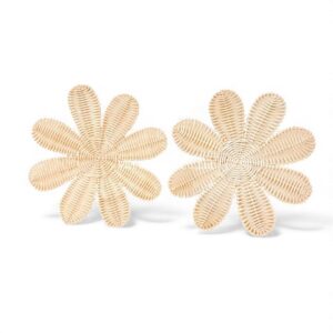 Woven Flower Rattan Kids Wall Decor