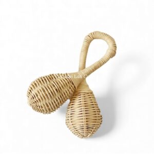 Woven Natural Rattan Baby Rattle