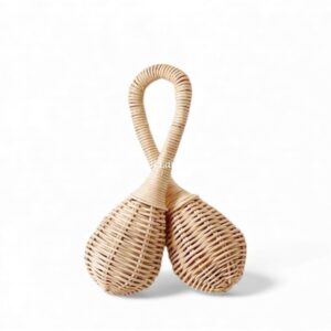 Woven Natural Rattan Baby Rattle