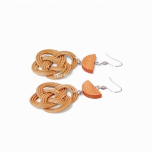 Woven Rattan Earrings