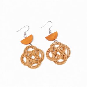 Woven Rattan Earrings