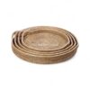 Woven Rattan Tray Set