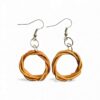 Woven Round Rattan Earrings
