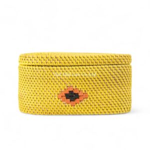 Yellow Rattan Box