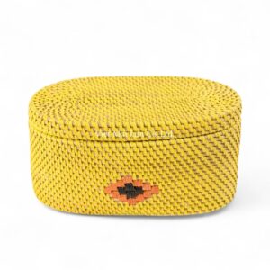 Yellow Rattan Box