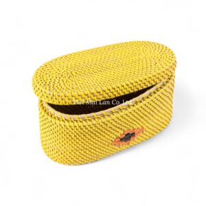 Yellow Rattan Box