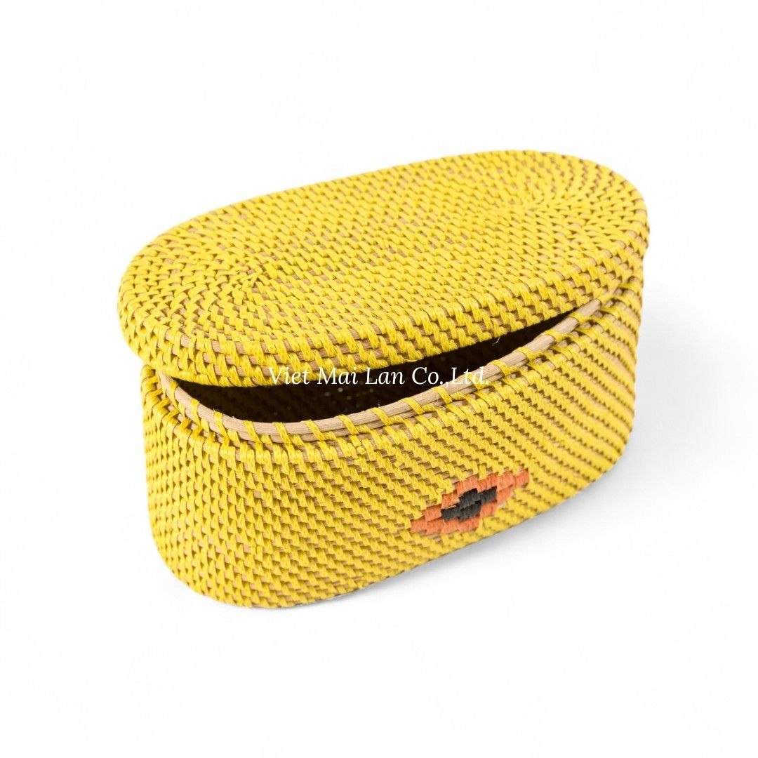 Yellow Rattan Box