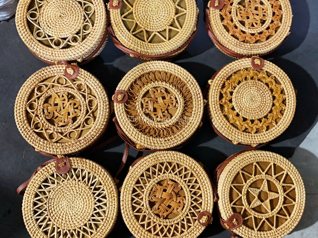 Handcrafted rattan bag